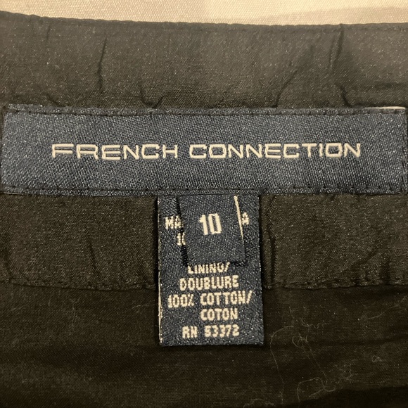 Black, wide leg, French Connection pants, with sequins on the sides. Size 10. - Picture 5 of 8